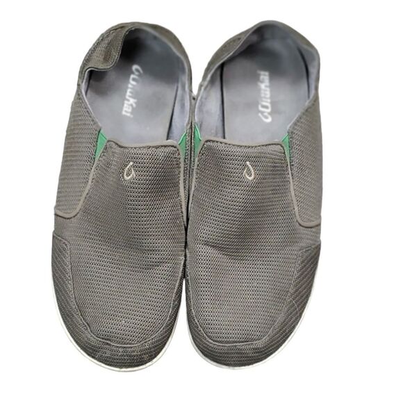 OLUKAI Nohea Grayish Brown Nohea Mesh Slip On Sneakers